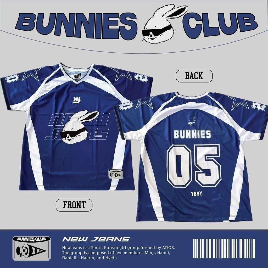 Bunies CLUB ALERT!! New เสื้อยีนส์สีน้ําเงินเข้มและสีขาว S-5XL