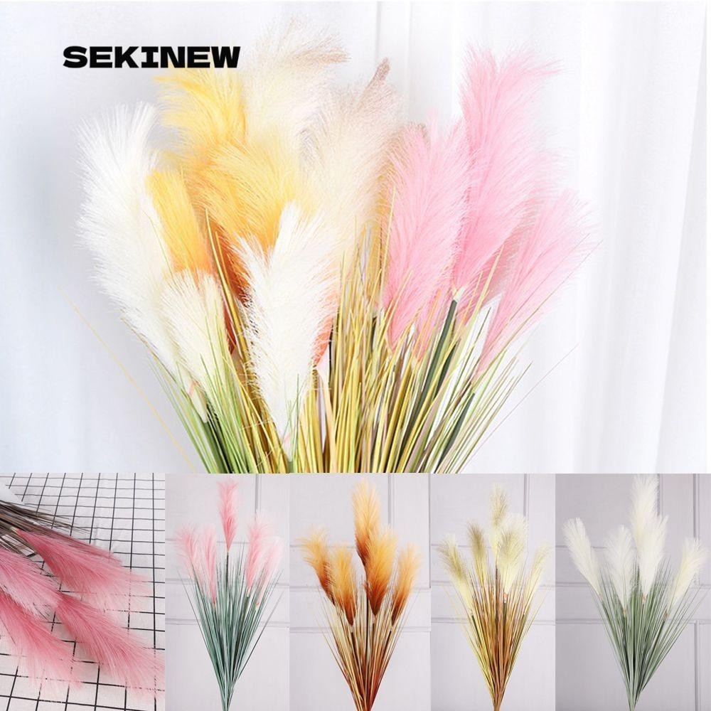 SEKINEW ช่อดอกหญ้าปลอม 5 ดอก หลากสี สําหรับตกแต่งบ้าน งานแต่งงาน วันวาเลนไทน์ DIY