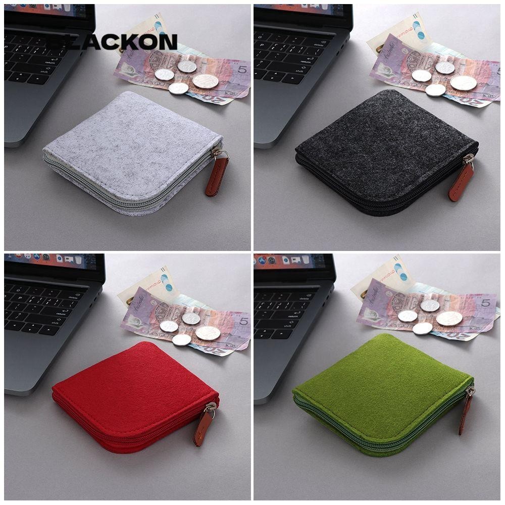 BLACKON ผ้าวูล ขนาดเล็ก หลากสี เหมาะกับใส่เหรียญ บัตรเครดิต สไตล์เรโทร สําหรับผู้ชาย และผู้หญิง