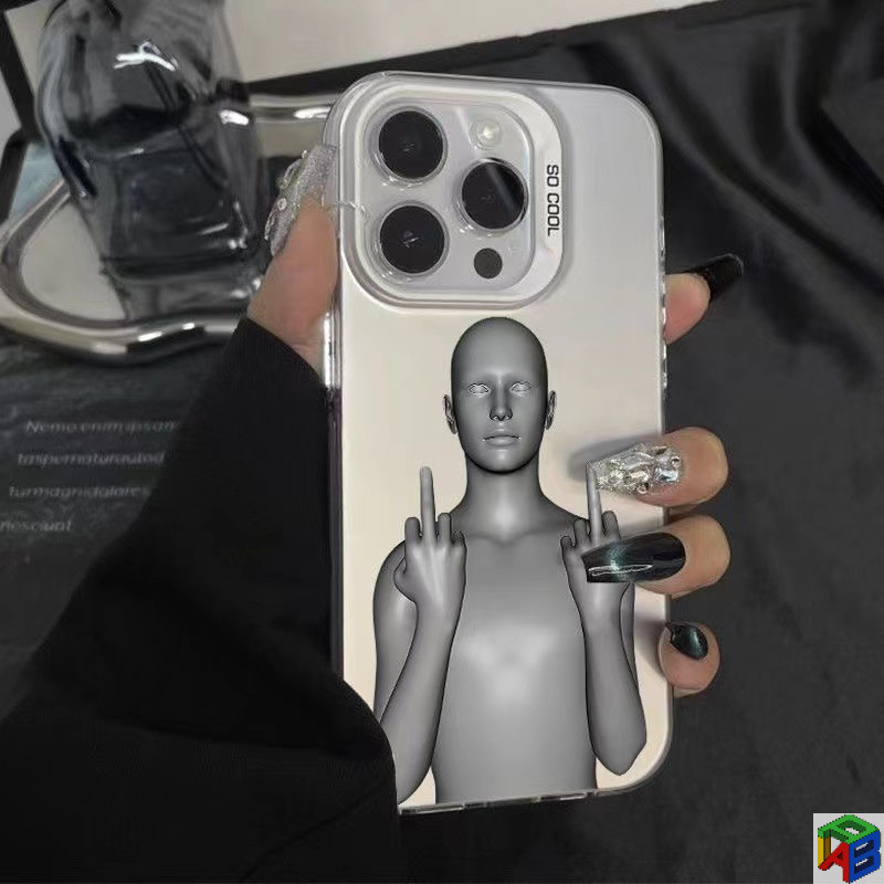 Punk Middle Finger Apple 15/16promax เคสโทรศัพท์ Iphone13/14plus ตลก 11/12 Niche Xs Soft 7/8Plus