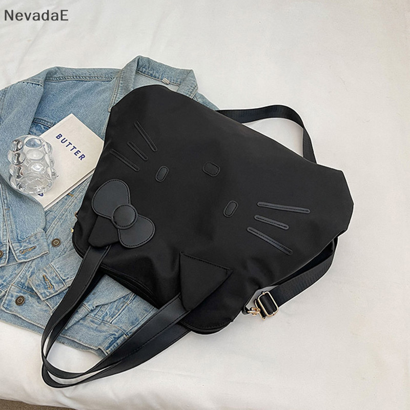 Ne Sanrio Hello Kitty Y2K กระเป๋าสะพายน่ารักพับ BigTravel กระเป๋า San Liou กระเป๋าถือลําลองการ์ตูนกระเป๋าถืออเนกประสงค์แบบพกพา A