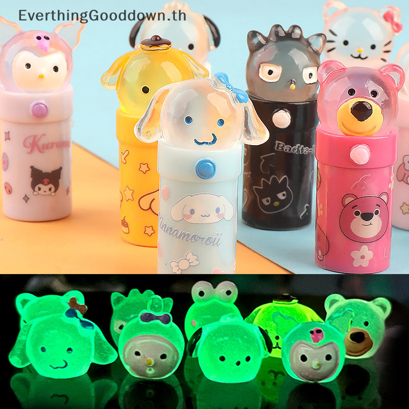Ever การ์ตูน Sanrio Thermos Cup Luminous เครื่องประดับ Micro ภูมิทัศน์เครื่องประดับ Dollhouse Miniature ฉากตกแต่งเรืองแสงใน Dark ของเล่น TH