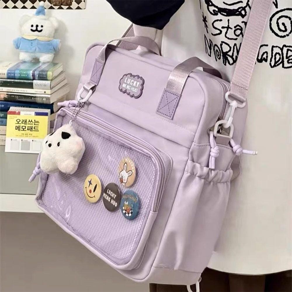 Jy1 กระเป๋าเป้สะพายหลัง, กระเป๋าถือ Harajuku Reusable, ของขวัญสร้างสรรค์ไนลอนทนทาน Casual Satchels กระเป๋าสาววัยรุ่น