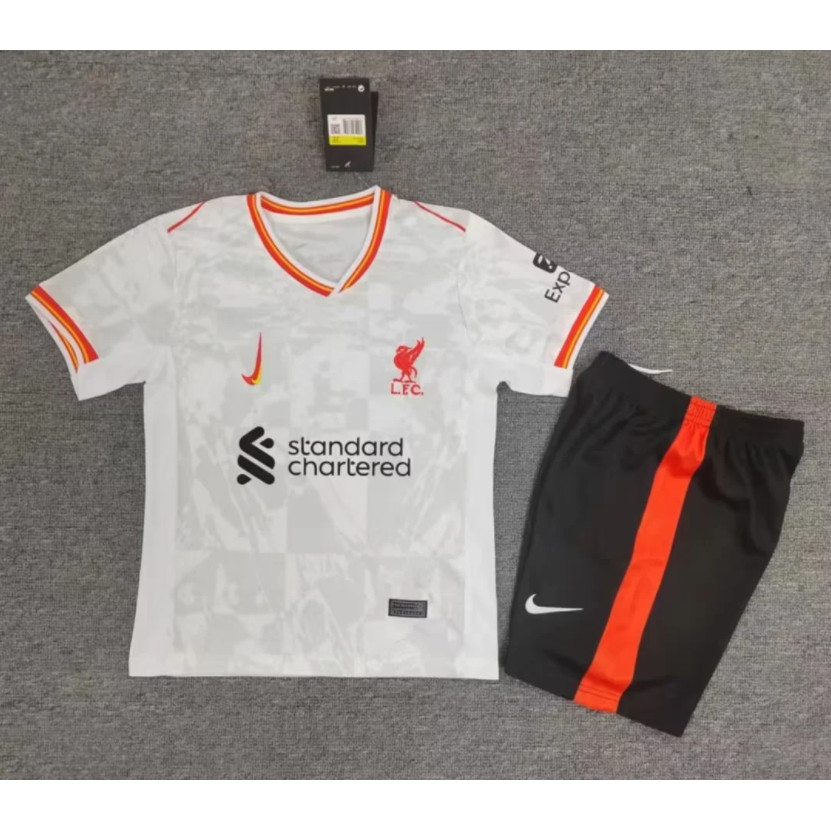 Kids 24-25 New Liverpool Third Away Top+Shorts Football Shirt