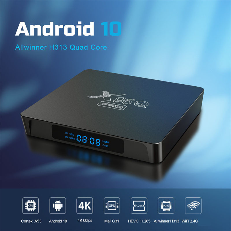 X96q Pro TV Box กล่องรับสัญญาณ ALLWINNER h313 Android 10 4K กล่องเว็บ HD