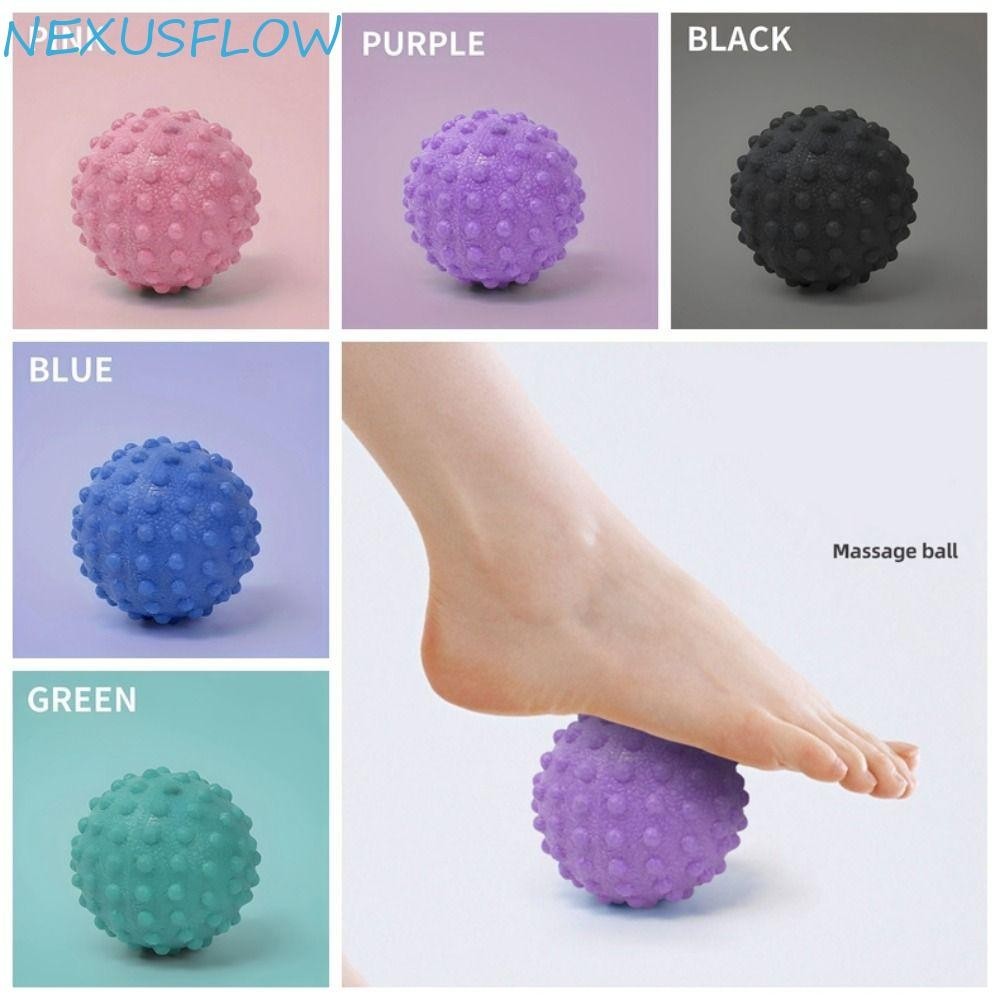 Nexusflow ลูกบอลนวดโยคะ,ลูกบอลนวดฟิตเนสจุดนูนที่มีสีสัน,คอบําบัดรูปทุเรียนนวดจุดลูกบอลนวดมือถือสําหรับเท้า/ไหล่/คอ