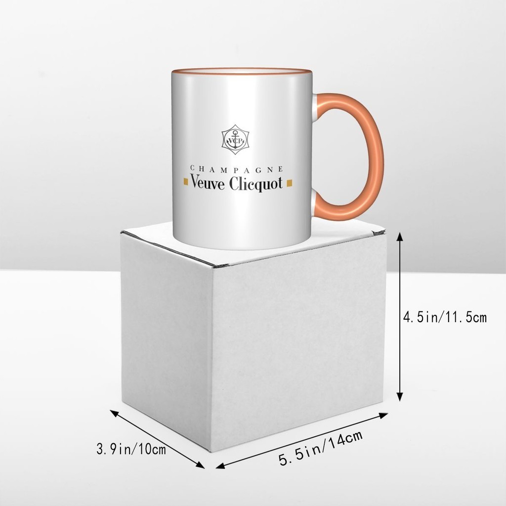 Veuve Clicquot (1) แก้วถ้วยกาแฟสร้างสรรค์คู่เซรามิคเรียบง่ายที่ไม่ซ้ํากันอินเทรนด์ถ้วยดื่มเซรามิค 33