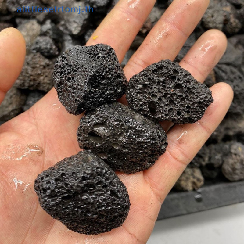 Alittlese 100g/แพ็คหินธรรมชาติมีรูพรุนภูเขาไฟหินเดิม Geode Decor TH
