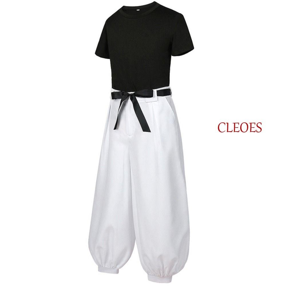 Cleoes Jujutsu Kaisen คอสเพลย์เครื่องแต่งกาย, วิกผมสั้นสีดํา Toji Fushiguro คอสเพลย์เครื่องแต่งกาย, แขนกางเกงชุด Cool แฟชั่นอะนิเมะ Jujutsu Kaisen คอสเพลย์เครื่องแต่งกาย