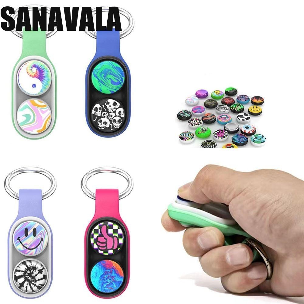 Sanavala PopPuck Fidget ของเล่นสําหรับผู้ใหญ่ของเล่นเด็กพวงกุญแจยืดหยุ่นที่มีสีสันยืดหยุ่นแม่เหล็กของเล่น