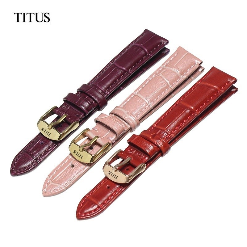 Titus สายนาฬิกาหนัง Soft เข็มขัดหลากสี SweatProof สายนาฬิกา Pin Buckle อุปกรณ์เสริม 18 20 มม.