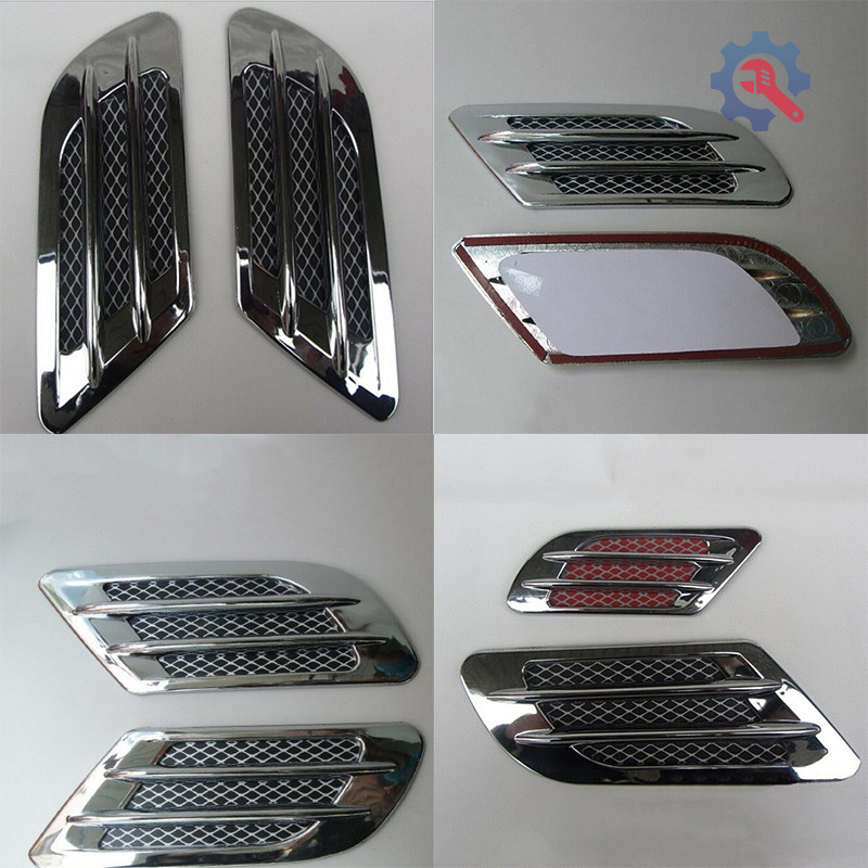 [GE] รถด้านข้าง Air Flow Vent Hole Cover Fender Intake Grille Duct ตกแต่งสติกเกอร์ TH