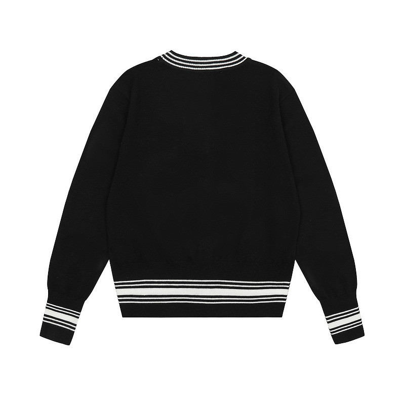 Vivienne Westwood Four Seasons Thin Transport Saturn V คอสไตล์ขี้เกียจปักตัวอักษรเสื้อกันหนาวคาร์ดิแกน