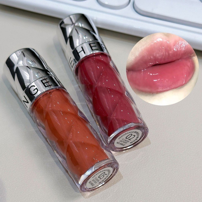 Herorange ลิปกลอส เนื้อผ้าฝ้าย โปร่งแสง ไม่ติดผิว สีกาแฟนม