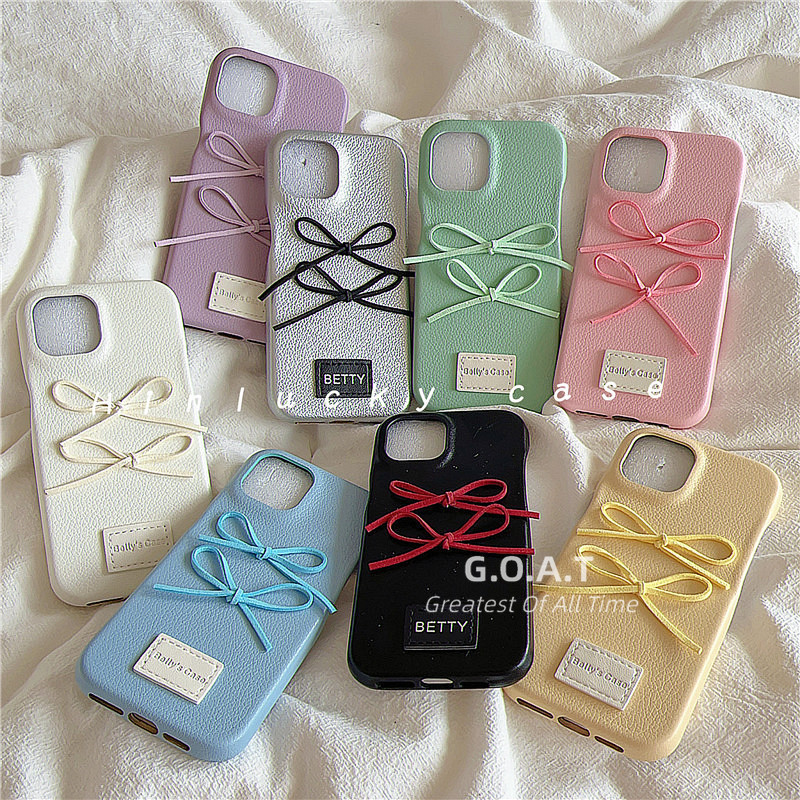Goat Insปลอกโบว์หนังสาวหวานเข้ากันได้สําหรับiPhone 15 11 14 13 12 Pro MaxเคสiPhoneป้องกันAnti-Dropปกหลังกรณี