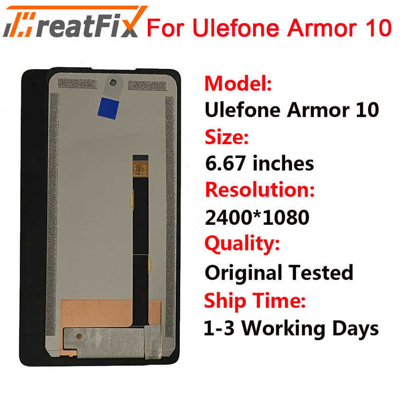 Original Tested For ULEFONE Armor 10 LCD Display + Touch Screen Replacement For Ulefone Armor10 5G