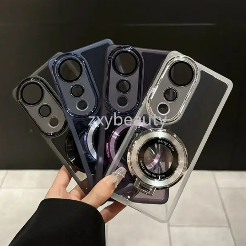 Vivo V40 Pro Lite 2024 5G กรณีโปร่งใสแหวนผู้ถือแม่เหล็กสําหรับ VivoV40 V40Pro VIVOV40Pro V40Lite นุ่ม Slim ปกหลัง