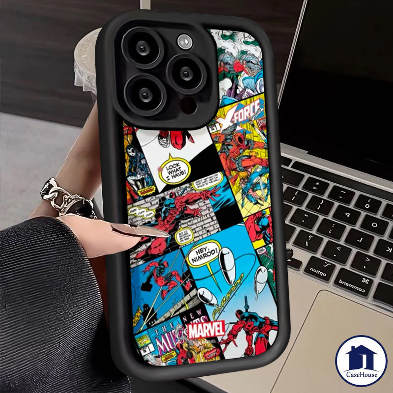 เคสนิ่มลายสไปเดอร์แมนสุดเท่ เข้ากันได้กับ Redmi 12 13C 12C 10C 10A 9 9C 9A 10 A1 9T Note 13 12 10 9 11 8 Pro POCO M3 X5