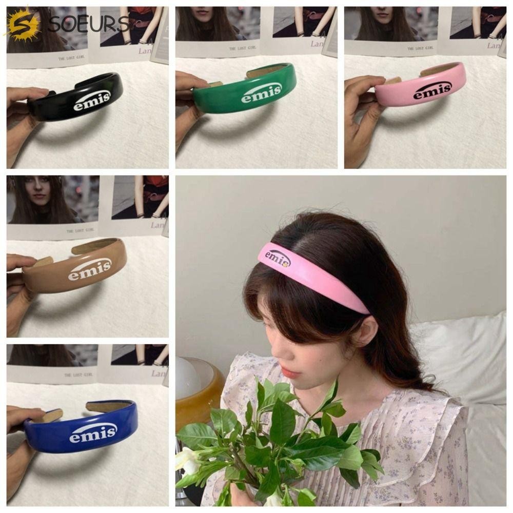 Soeurs emis PU Hair Band, Hair Wear Korean Style Candy Color Hair Hoop, Sweet Head Wear Hair Clip Fa