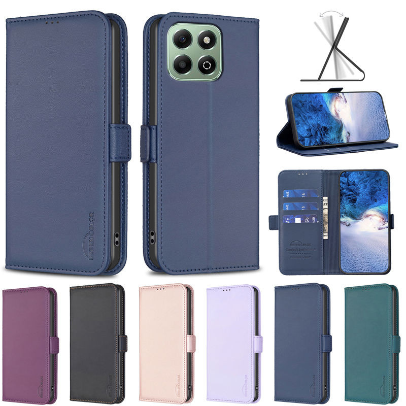 Honor X6B กรณีธุรกิจหัวเข็มขัดหนังสําหรับ Honor X9C 5G X6B X7a x6a Honor 90 Pro Honor 90 Lite Honor 200 Lite กรณีโทรศัพท์กระเป๋าสตางค์