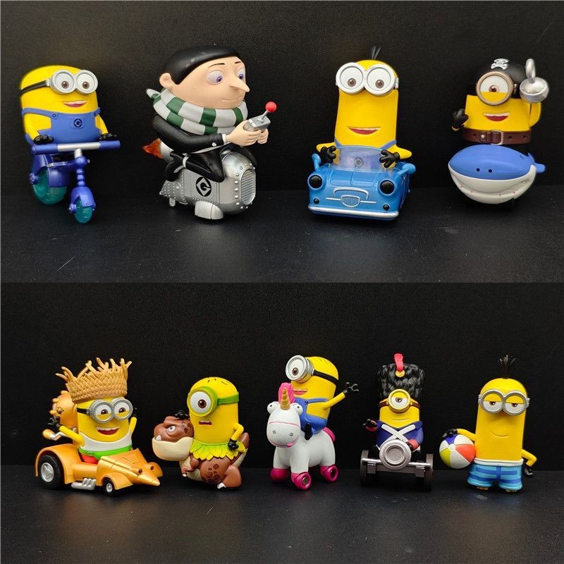 ของแท้จํานวนมาก Minions Mount Series Mystery Box Unicorn Convertible Super Car Rocket Car Desktop Fi