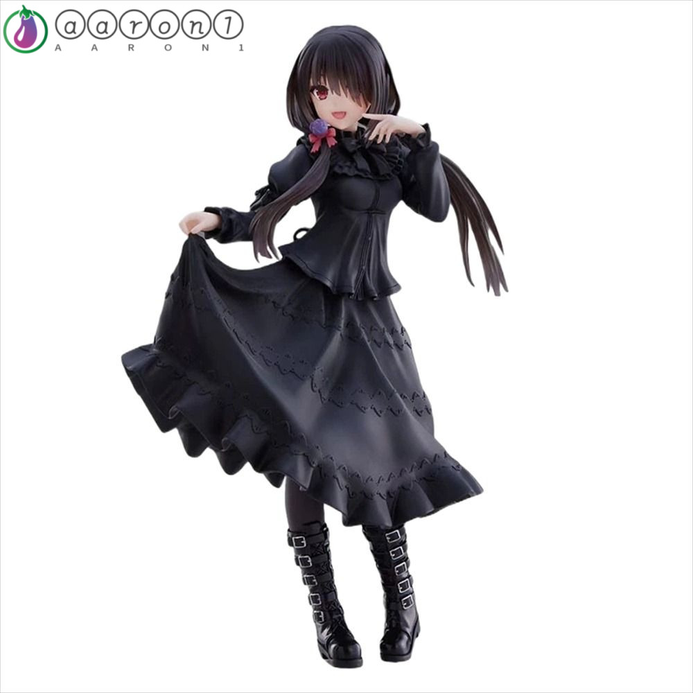 Aaron1 Kurumi Tokisaki รูปของเล่นเด็กของขวัญ Action Figure ชุดสีดําชุดลําลองตกแต่งรถ Kurumi Tokisaki