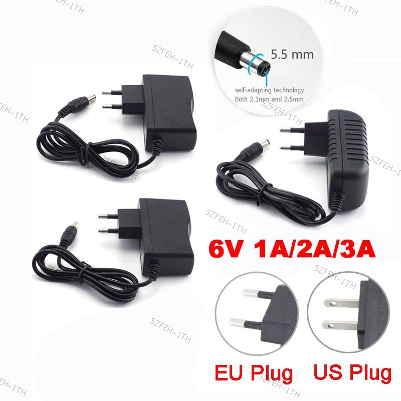 100-240v AC to DC Power Adapter Supply Unit Charger 6V 1A 2A 3A 5.5mmx2.5mm EU US ปลั๊กอะแดปเตอร์สํา
