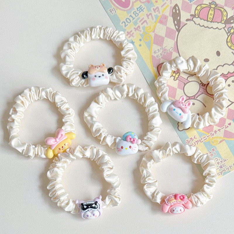 ใหม่ Sanrio สาวผมเชือกผูกผมน่ารักและน่ารักการ์ตูนน่ารักน่ารักน่ารักตุ๊กตาหมียางรัดผมการ์ดคู่เครื่องประดับผม
