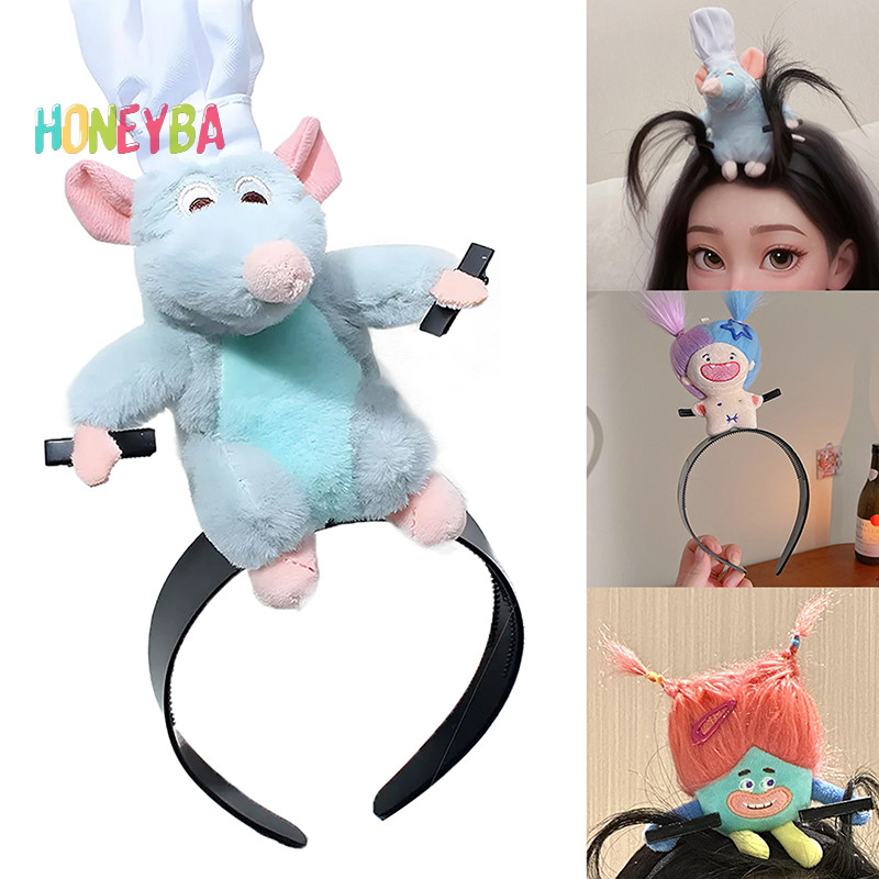<Honeyba>Disney Ratatouille Hairbandการ์ตูนตุ๊กตาตุ๊กตากว้างขอบHairpin Photo Headdressสร้างสรรค์ตกแต่งของขวัญสาวNice