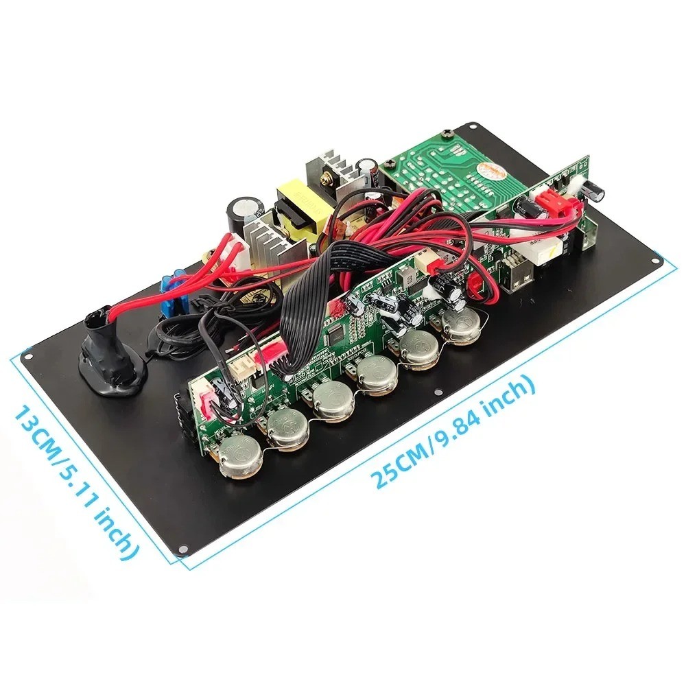 12v 100W บอร์ดเครื่องขยายเสียง Square Dance ลําโพงเครื่องขยายเสียงรองรับ Bluetooth AUX TF-Card U-Disk การบันทึก 6-12 นิ้วลําโพง