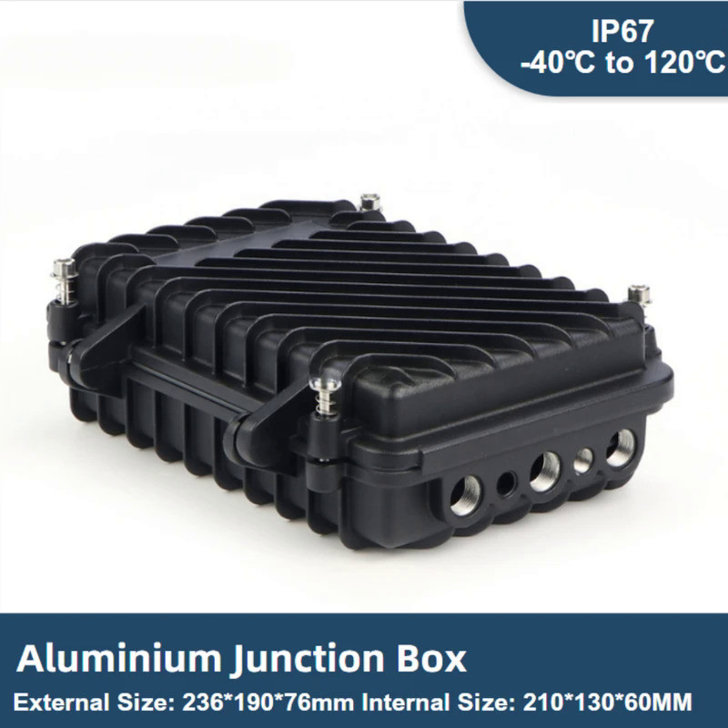 Aluminium Junction Box IP67 Waterproof Polyester Box Amplifier Enclosure Tool Case with Seal Ring Ou