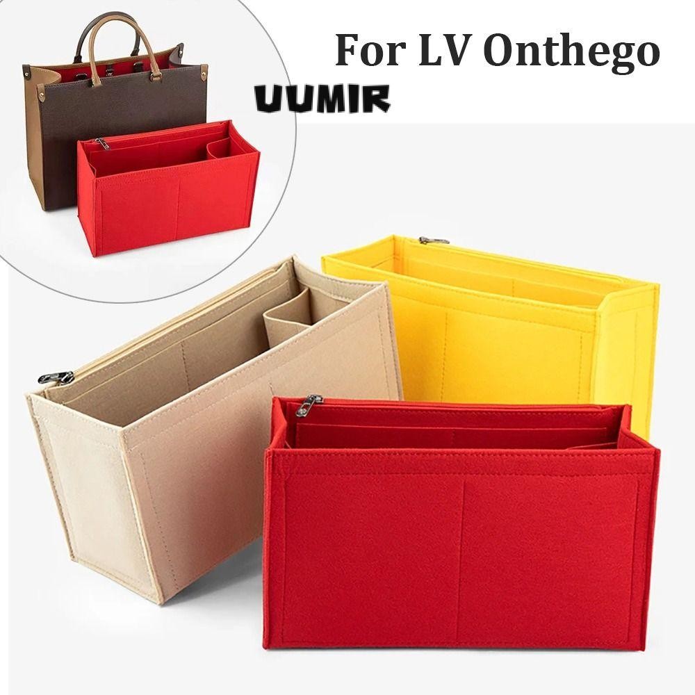 UUMIR LV กระเป๋าถือใส่กระเป๋า,กระเป๋าเก็บของรองรับกระเป๋าซับ,กระเป๋าด้านในองค์กรสักหลาดแบบพกพาสําหรับ เลเวล ออนเดอะโก