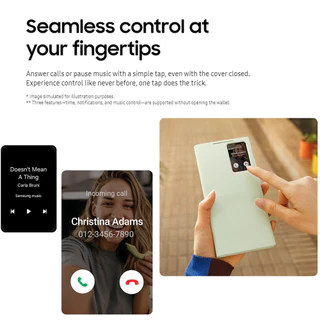 Original For Samsung Galaxy S24 Ultra Smart View Wallet Case Flip High Quality Leather Cover S24Ultra Card Bag Protector Shell