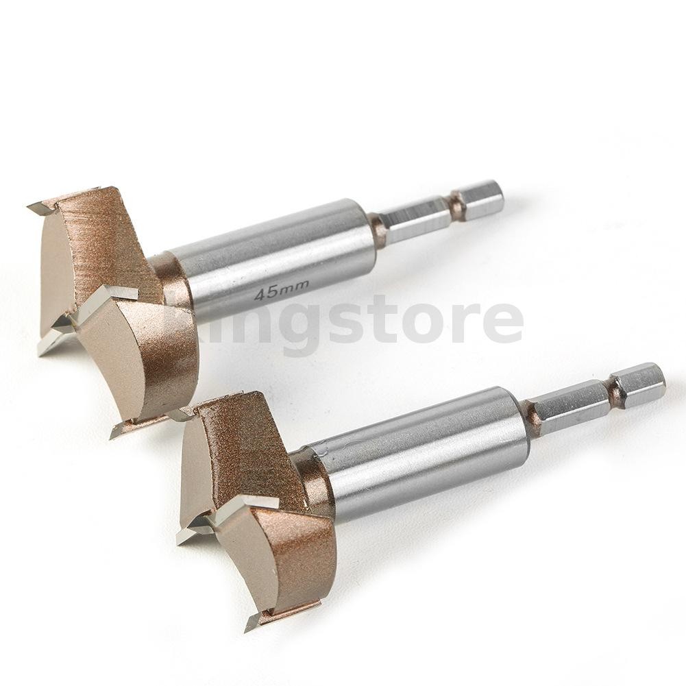 10มิลลิเมตรถึง50มิลลิเมตรมืออาชีพหกเหลี่ยมก้านงานไม้บานพับน่าเบื่อบิตทังสเตนคาร์ไบด์ใบมีดสามฟันคู่ใบมีดออกแบบหลายขนาด - รูปที่ 2