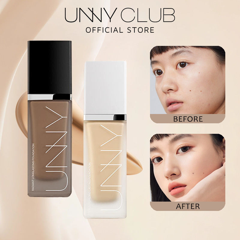UNNY CLUB รองพื้น ติดทนนาน คอนซีลเลอร์ กันน้ำ ผิวมัน ครีมรองพื้น Foundation 30g