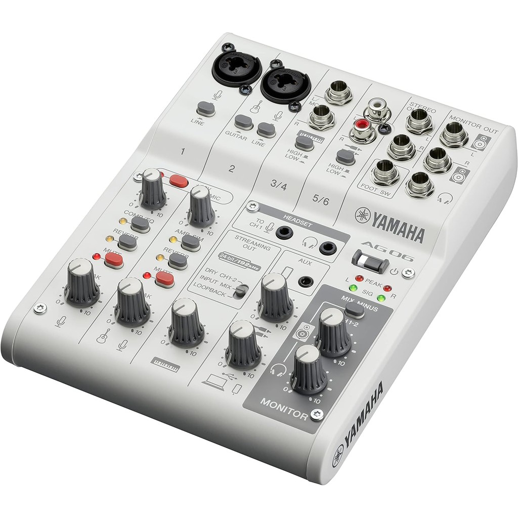 YAMAHA Live Streaming Mixer 6-channel White AG06MK2 Wship from Japan