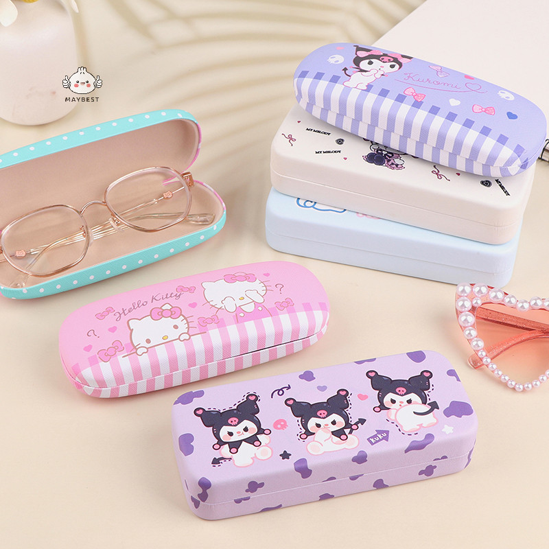{maybest} Kawaii Hello Kitty Sanrio แว่นตากรณี Cinnamoroll Kuromi My Melody แว่นตากันแดดกล่องเก็บ Travel แบบพกพาสาวของขวัญ {TH}