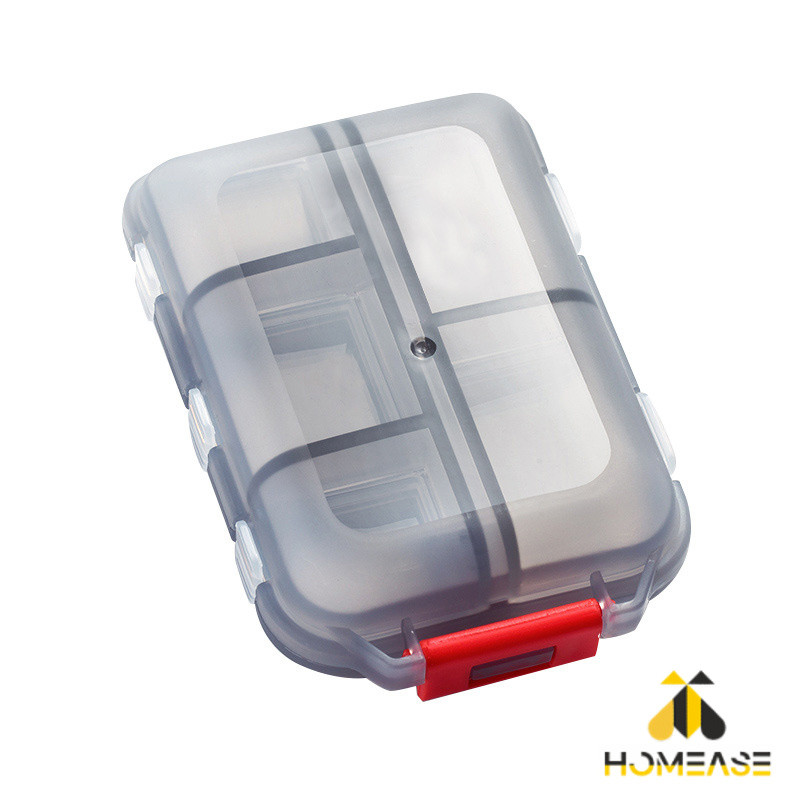 HA กล่องเก็บยา เก็บของอเนกประสงค์ 10 ช่อง ป้องกันความชื้น ขนาดเล็ก แบบพกพา Storage box