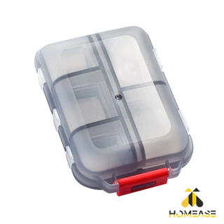 HA กล่องเก็บยา เก็บของอเนกประสงค์ 10 ช่อง ป้องกันความชื้น ขนาดเล็ก แบบพกพา Storage box