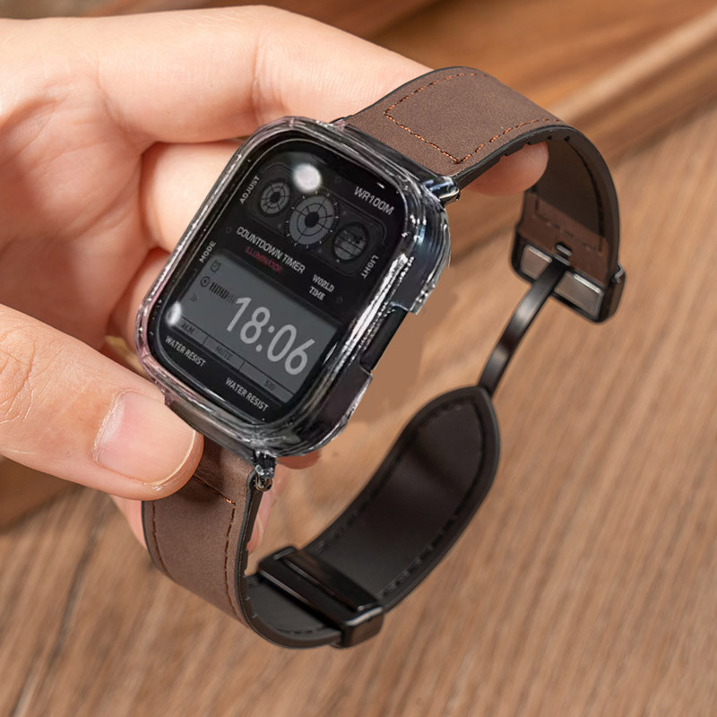 สายนาฬิกาหนังสําหรับ Redmi Watch 5 Active Smartwatch สายคล้องแม่เหล็กพับหัวเข็มขัดสร้อยข้อมือสําหรับ Redmi Watch 5 Lite Band อุปกรณ์เสริม