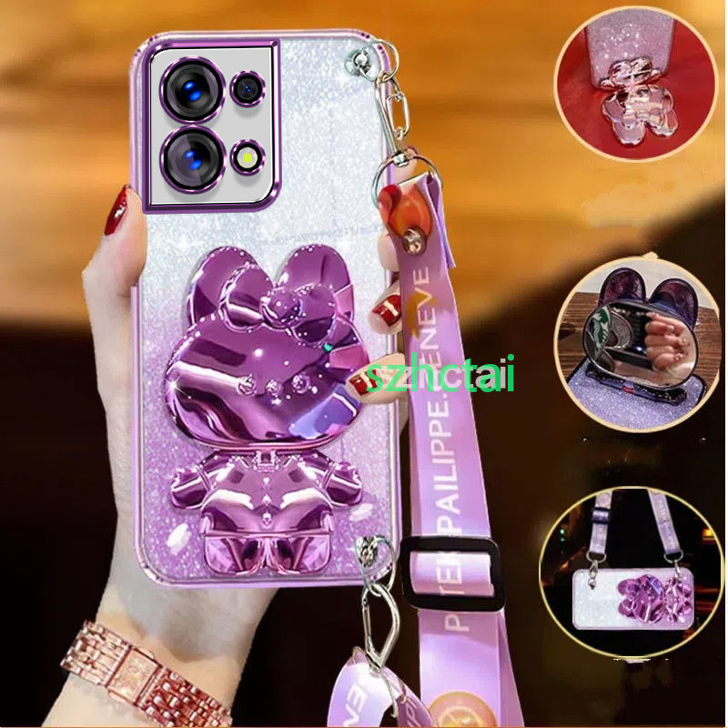 เคสโทรศัพท์ OPPO Reno 8 4G RENO 8 5G OPPO RENO 8 PRO สายคล้องคอ เคสโทรศัพท์หรูหรา ความงาม กระจกการ์ต