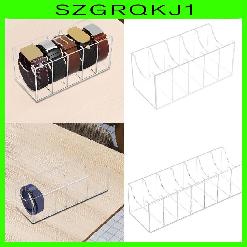 [szgrqkj1] ที่เก็บเข็มขัดหลายช่อง Home Dividers คอนเทนเนอร์โปร่งใส