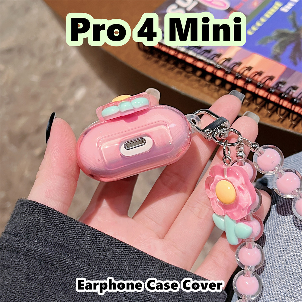 imamuraFor Pro 4 Mini Case DIY Blue Flowers Soft Silicone Headphone Case Casing Cover