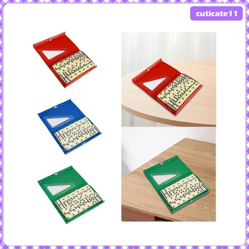 [Cuticate1] Dominos Set Table Game Family Game Fun Game Night Educational Toy 28 ชิ้น Double Six Dom