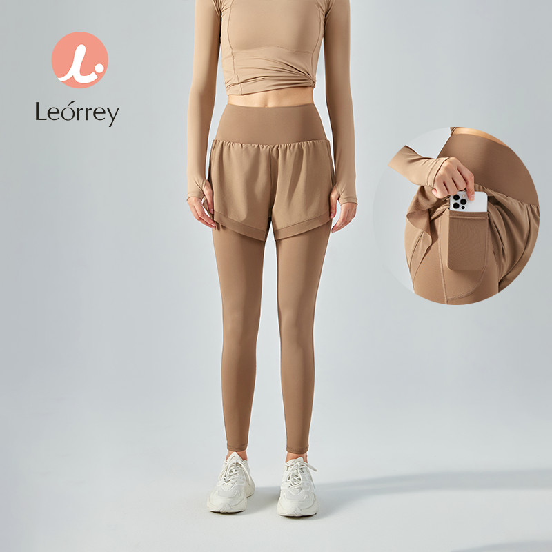Leorrey-กางเกงโยคะกางเกงกีฬาฟิตเนสบางส่วน