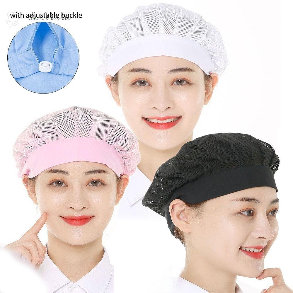 Sunbixia หมวกทํางาน, ตาข ่ ายผมควันฝุ ่ น Chef Hat, Cook อุปกรณ ์ เสริมสวมใส ่ ทํางานตาข ่ ายระบายอากาศทําอาหารหมวกสุขอนามัยบริการอาหาร