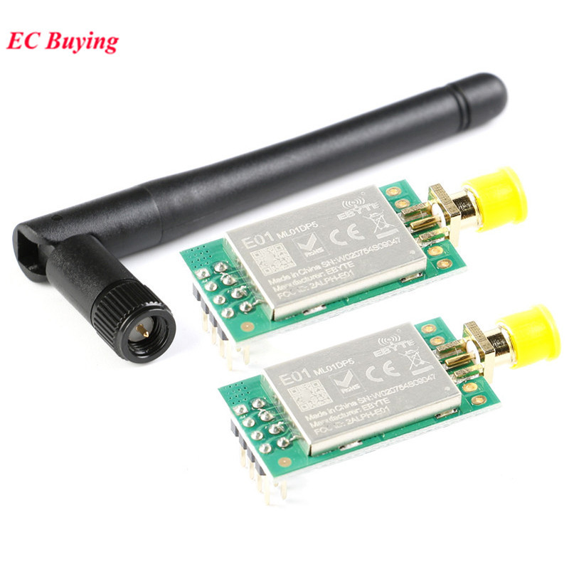 Nrf24l01 E01-ML01DP5 Ebyte 20dBm ยาว 2100m SPI NRF24L01 + PA + LNA 2.4GHz RF WiFi Wireless Transceiv