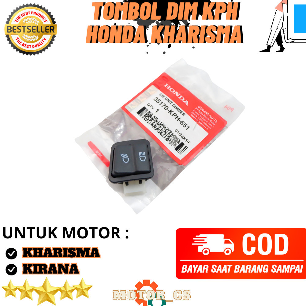 TOMBOL Honda Karisma & Kirana Motorcycle DIM KPH Button / Honda Karisma High and Low Light Switch - 