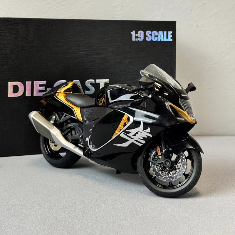1:9 Suzuki Hayabusa GSX-1300R รถจักรยานยนต์ Diecast รุ่น Soung & Light ของเล่นคอลเลกชันงานอดิเรกตกแต่ง Fine เครื่องประดับ