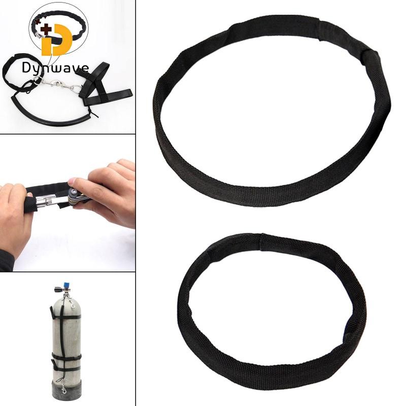 Dynwave Scuba Diving Tank Hoop แบบพกพา Stage ขวด Rigging เข็มขัดป้องกันไนลอนแหวนเหล็ก